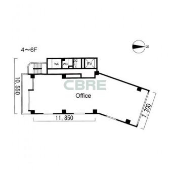 4階〜6階 平面図