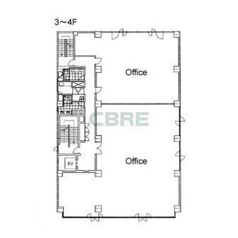 3階〜4階 平面図