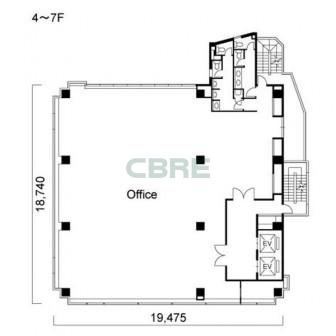 4階〜7階 平面図