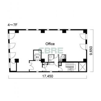 4階〜7階 平面図