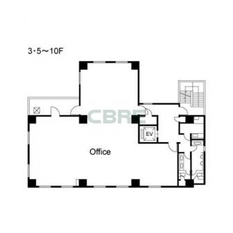 3階〜5階 平面図