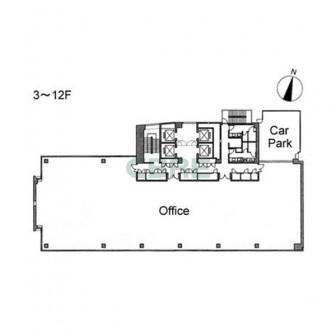 3階〜12階 平面図
