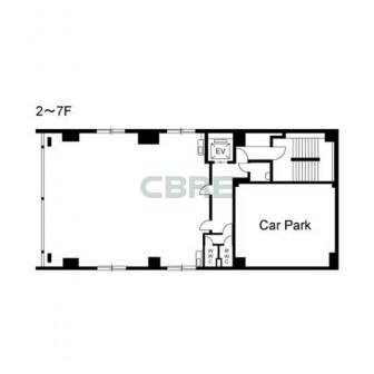 2階〜7階 平面図