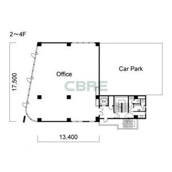 2階〜4階 平面図