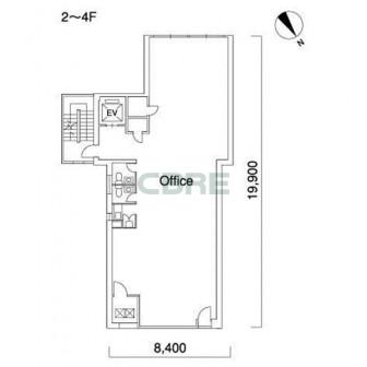 2階〜4階 平面図