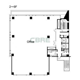 2階〜6階 平面図