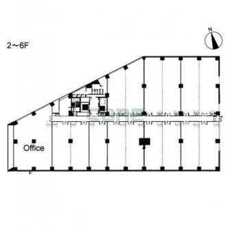 2階〜6階 平面図