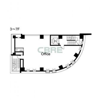 3階〜7階 平面図