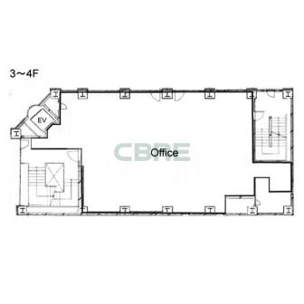 3階〜4階 平面図