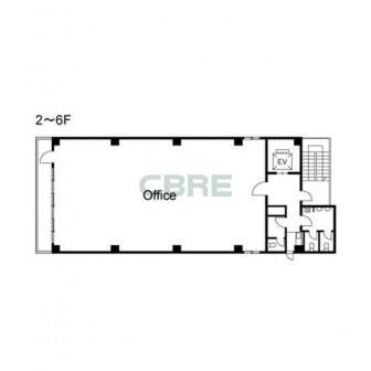 2階〜6階 平面図