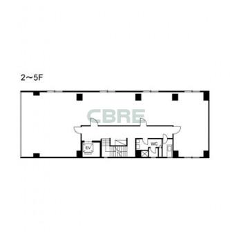 2階〜5階 平面図