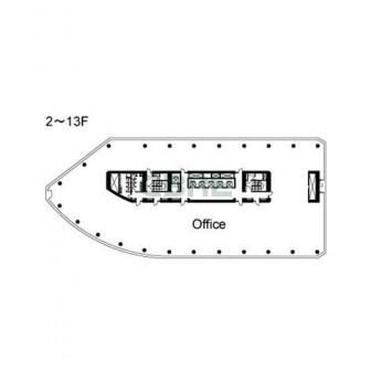 2階〜13階 平面図