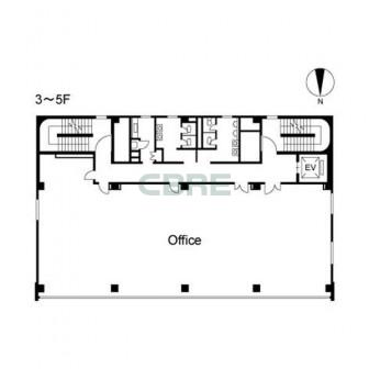 3階〜5階 平面図