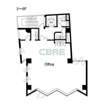 5階〜6階 平面図