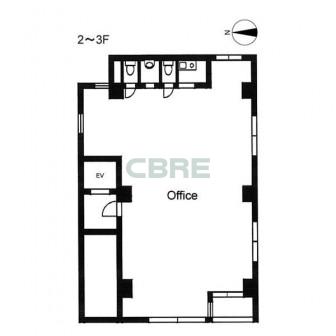 2階〜3階 平面図