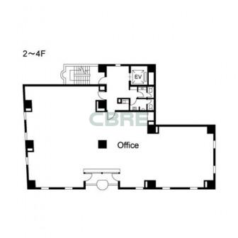 2階〜4階 平面図