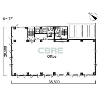 6階〜7階 平面図