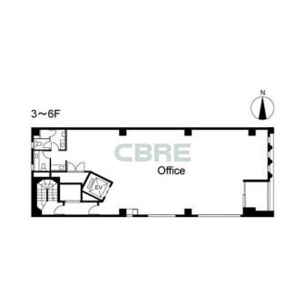 3階〜6階 平面図