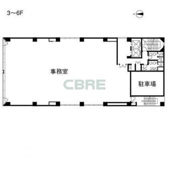3階〜6階 平面図