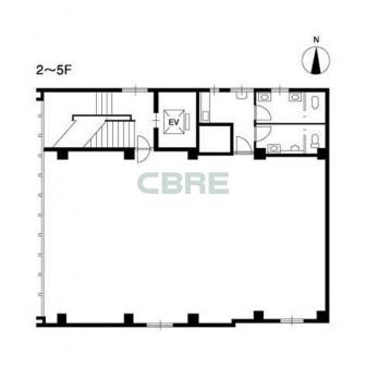 2階〜5階 平面図
