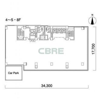 4階〜5階 平面図