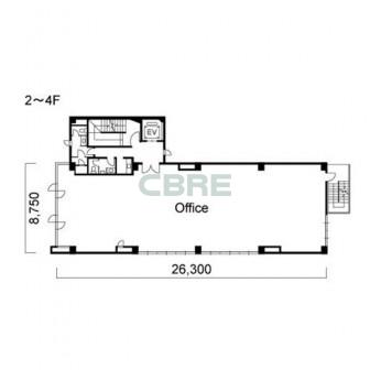 2階〜4階 平面図