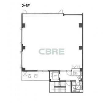 2階〜6階 平面図