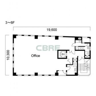 3階〜6階 平面図