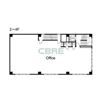 2階〜4階 平面図