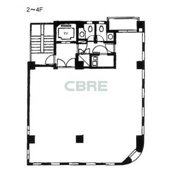 2階〜4階 平面図