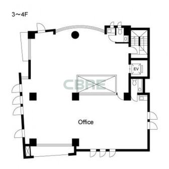 3階〜4階 平面図