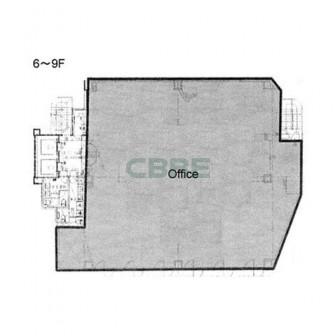 6階〜9階 平面図