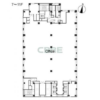 7階〜11階 平面図