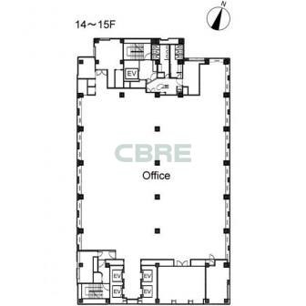 14階〜15階 平面図