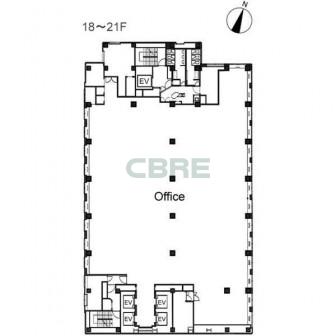 18階〜21階 平面図