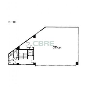 2階〜8階 平面図