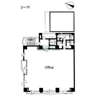 2階〜7階 平面図