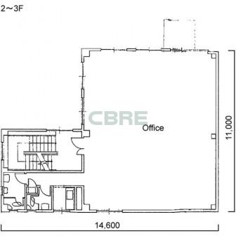 2階〜3階 平面図