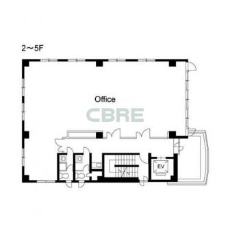 2階〜5階 平面図