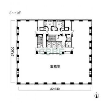 3階〜10階 平面図