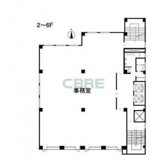 2階〜6階 平面図