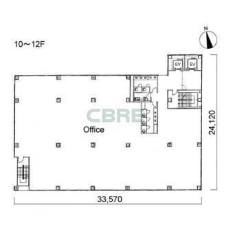 10階〜12階 平面図
