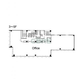 3階〜5階 平面図