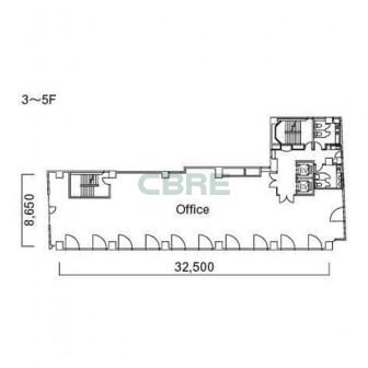 3階〜5階 平面図
