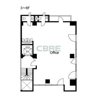3階〜6階 平面図
