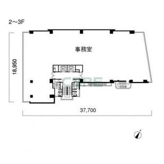 2階〜3階 平面図