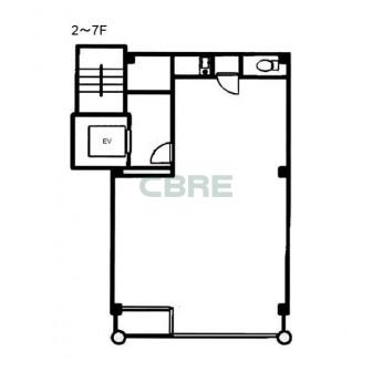2階〜7階 平面図