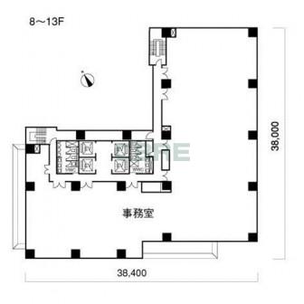 8階〜13階 平面図