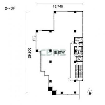 2階〜3階 平面図