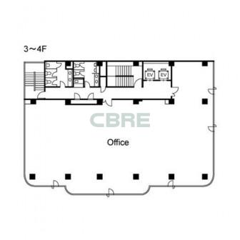 3階〜4階 平面図